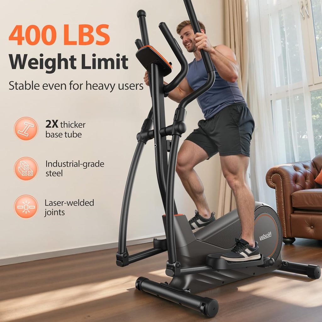 Elliptical Machine with 15.5-20-Inch Adjustable Stride, 16 Resistance Levels, 500-Lb. Capacity