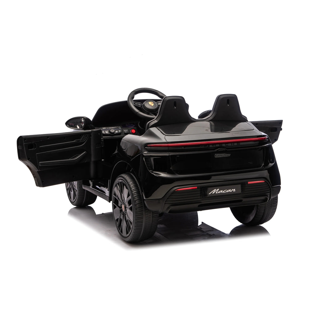 Licensed 24V Porsche Macan Turbo EV Kids Ride On One Seater cars, Rubber Tires, Leather Seat, with RC