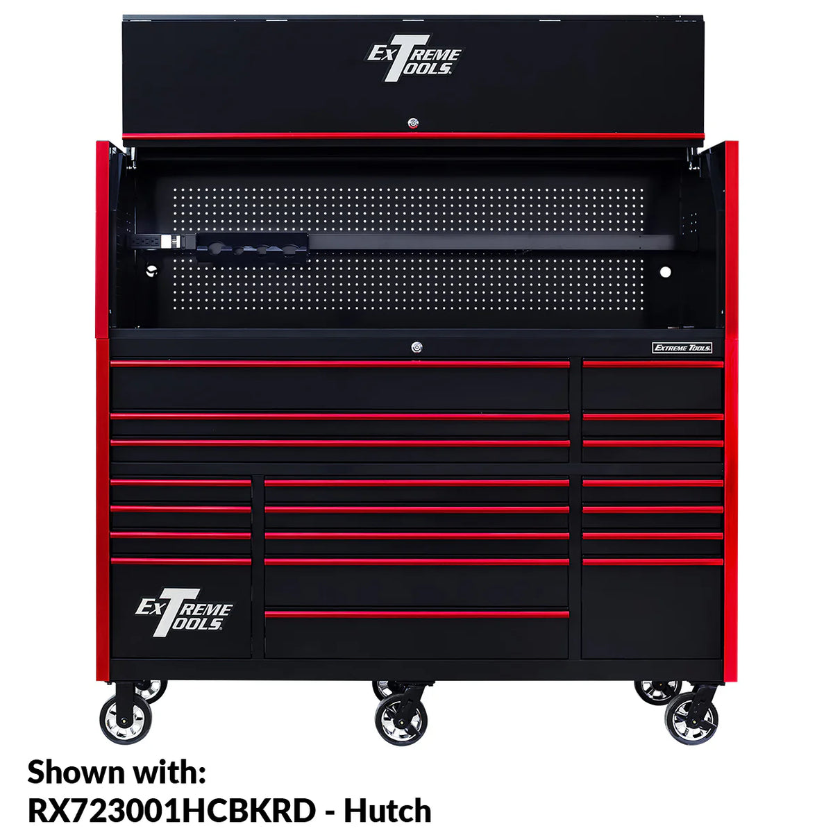 72-Inch x 30-Inch 19-Drawer Roller Cabinet with 250-Lb. Drawer Slides