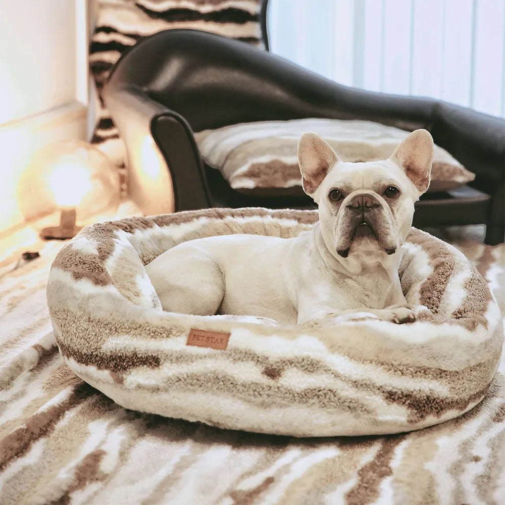 Plush Donut Dog Bed Pet Bed