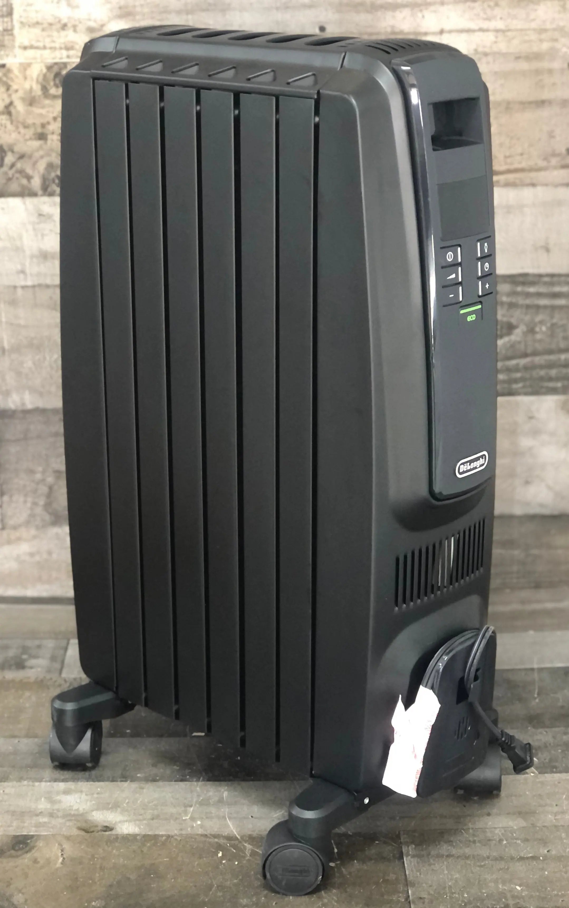 1500W Oil-Filled Radiator Space Heater with Adjustable Thermostat, 3 Heat Settings and Timer, Black