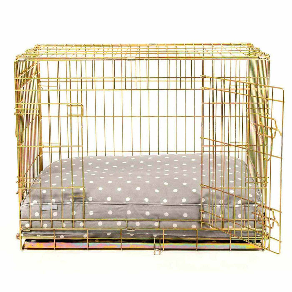 Dog Cushion in Grey Spot