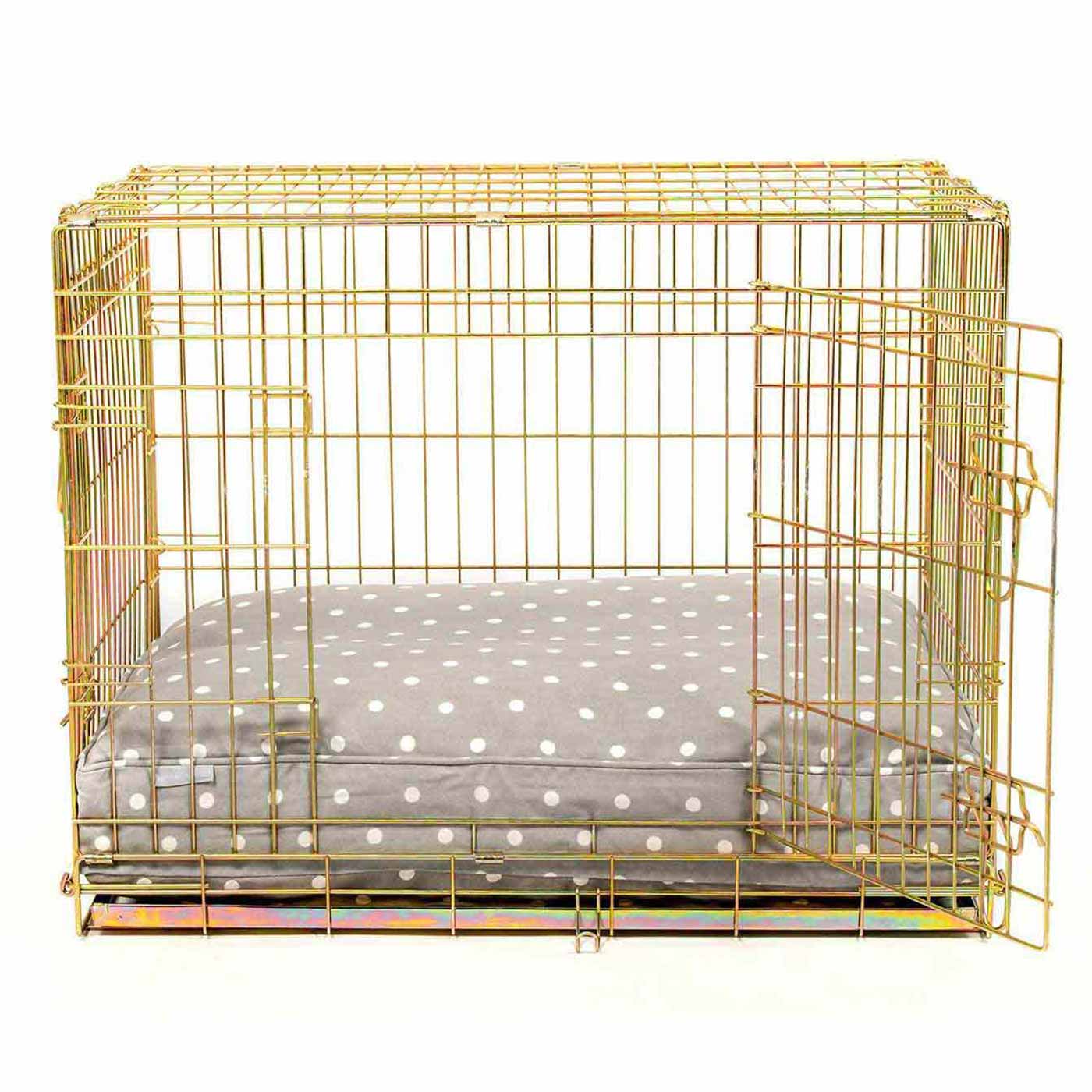 Dog Cushion in Grey Spot