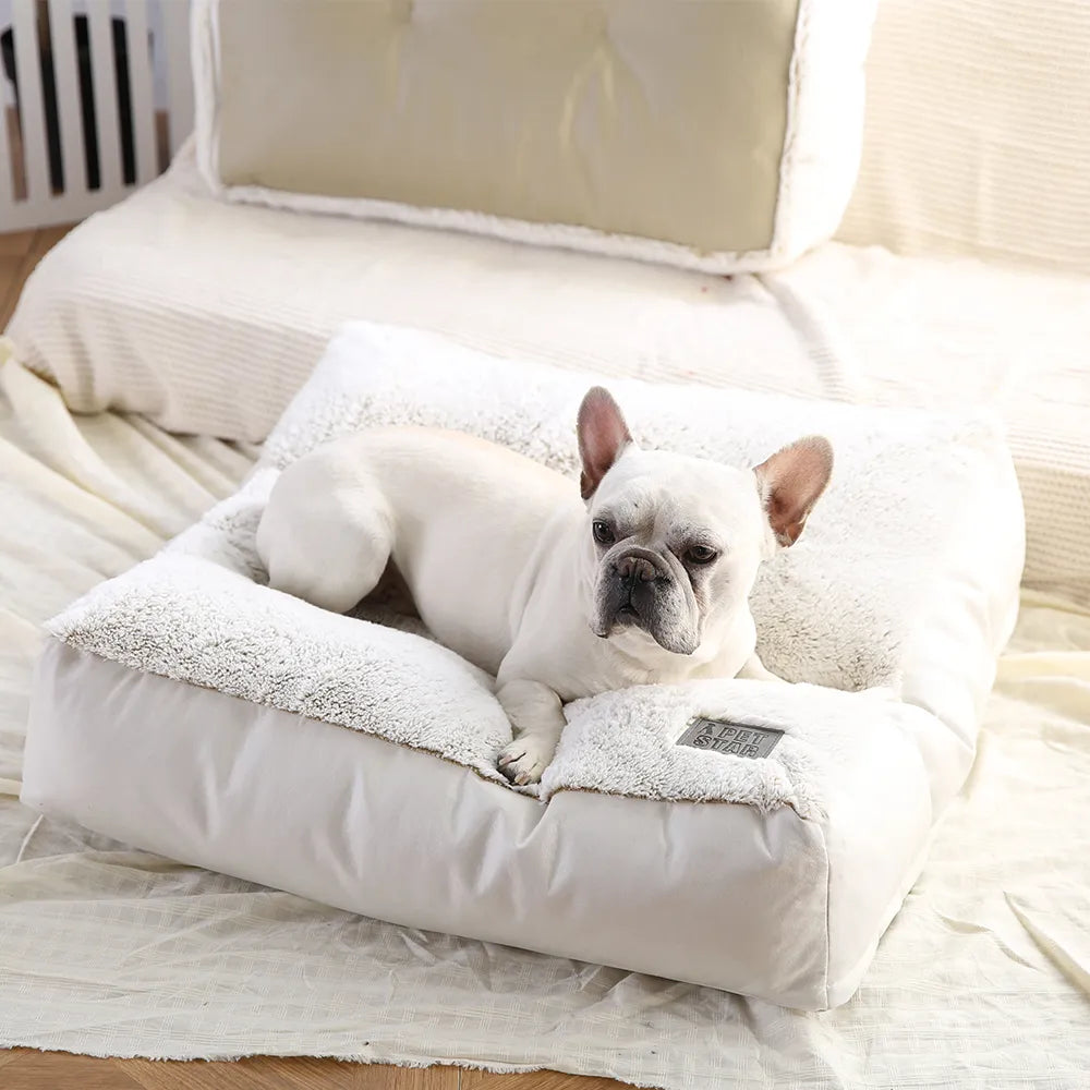 Fluffy Dog Cushion Big Raised Dogs Bed