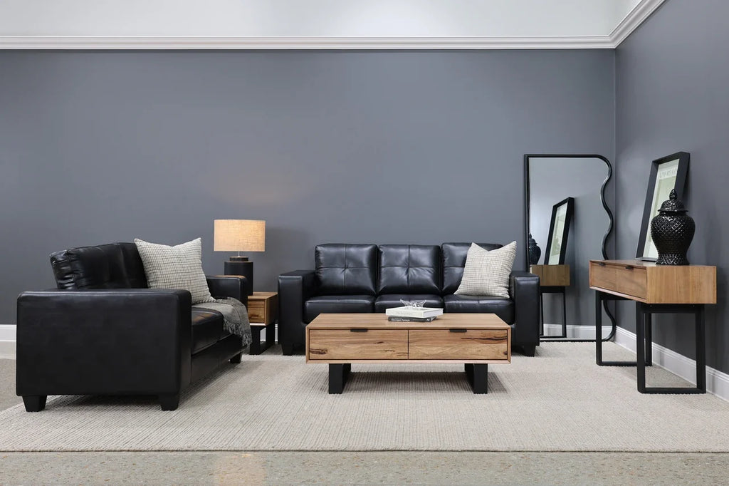Casey 3 Seater Sofa Black