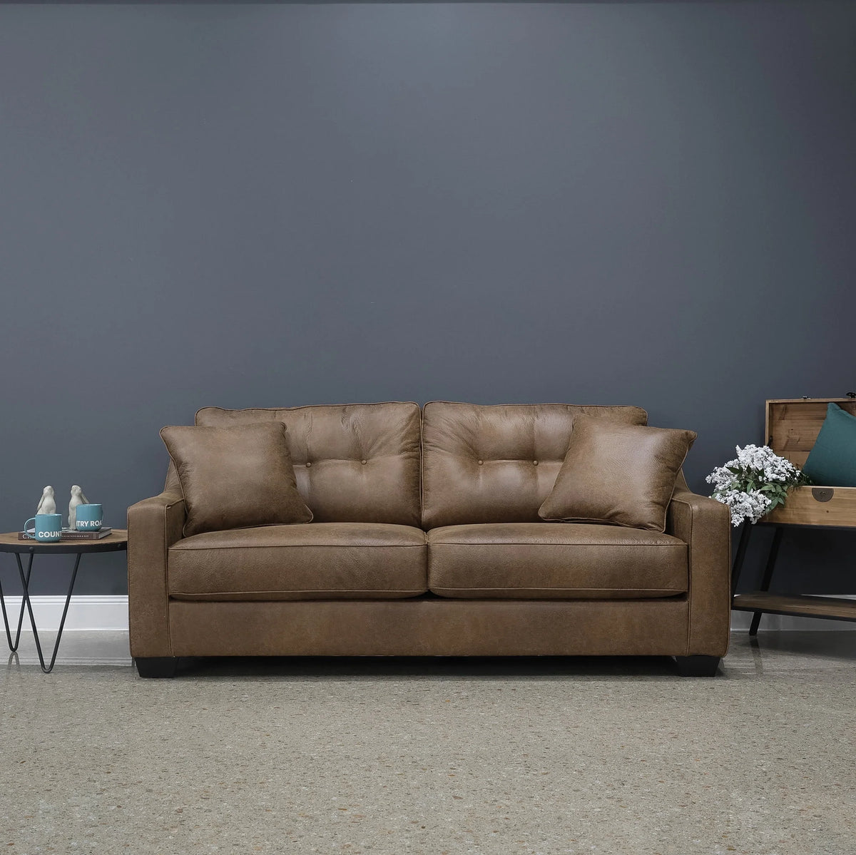 Victoria Sofa Tan Leather Air