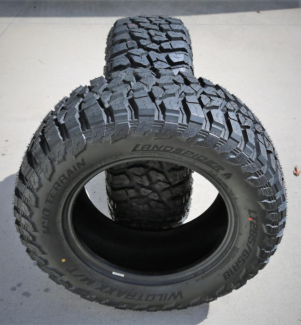 4 x Wildtraxx M/T LT285/65R18 Mud Terrain E (10 Ply) Tires
