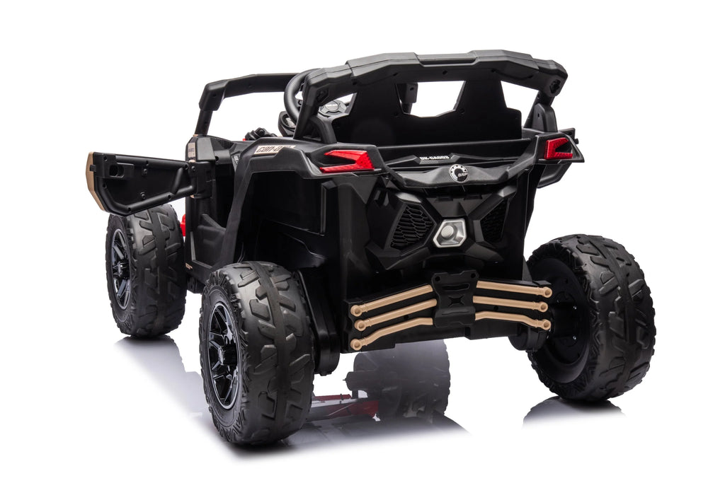 Licensed 24V Can Am Maverick Kids Ride On One Seater UTV, Rubber Tires, Leather Seat with RC