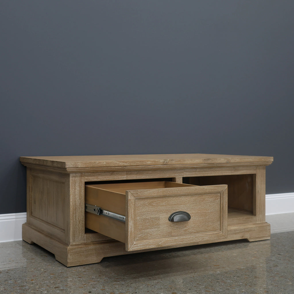 Provedore Natural Coffee Table w/ 1 Drawer