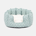 High Wall Bed For Dogs in Spots & Stripes