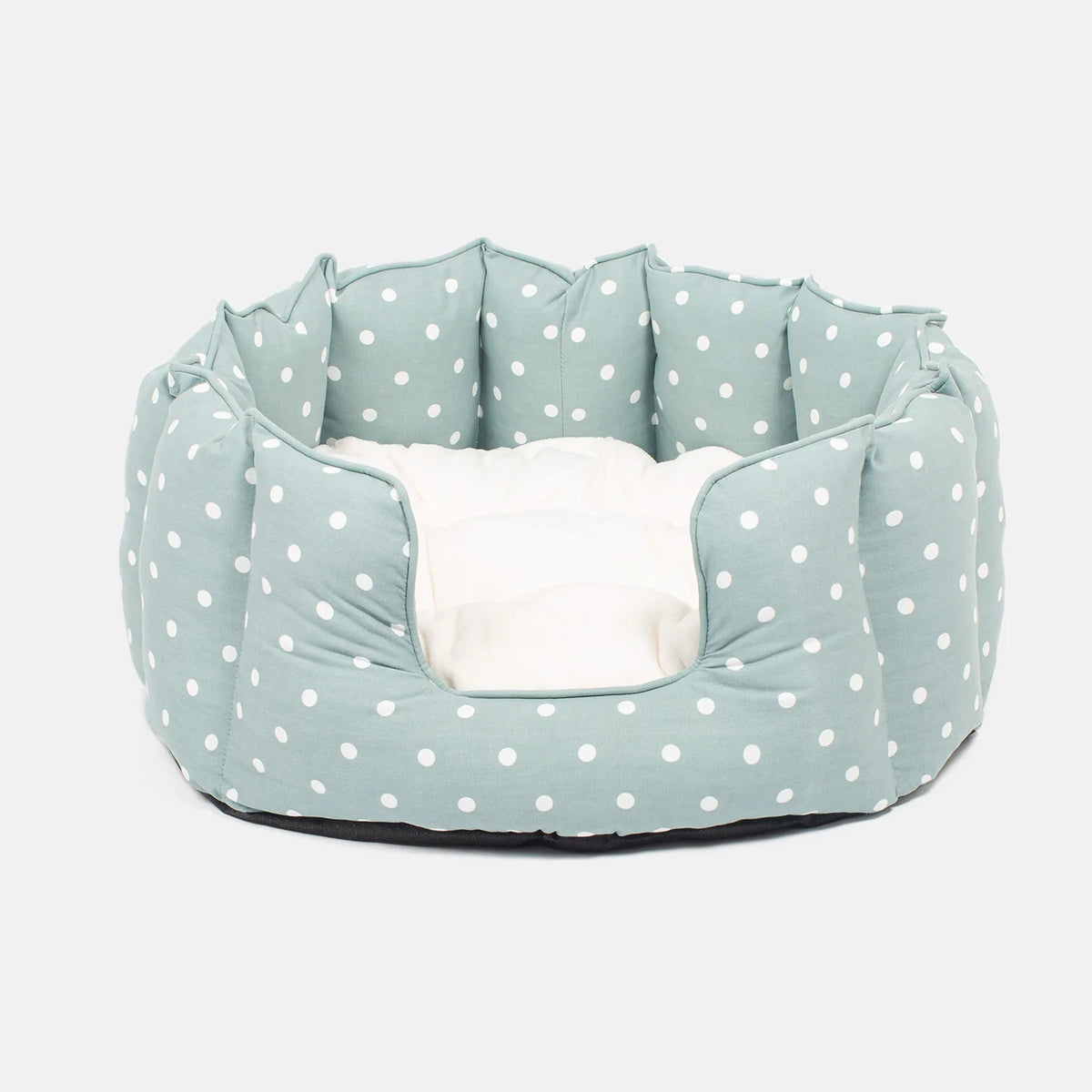 High Wall Bed For Dogs in Spots & Stripes