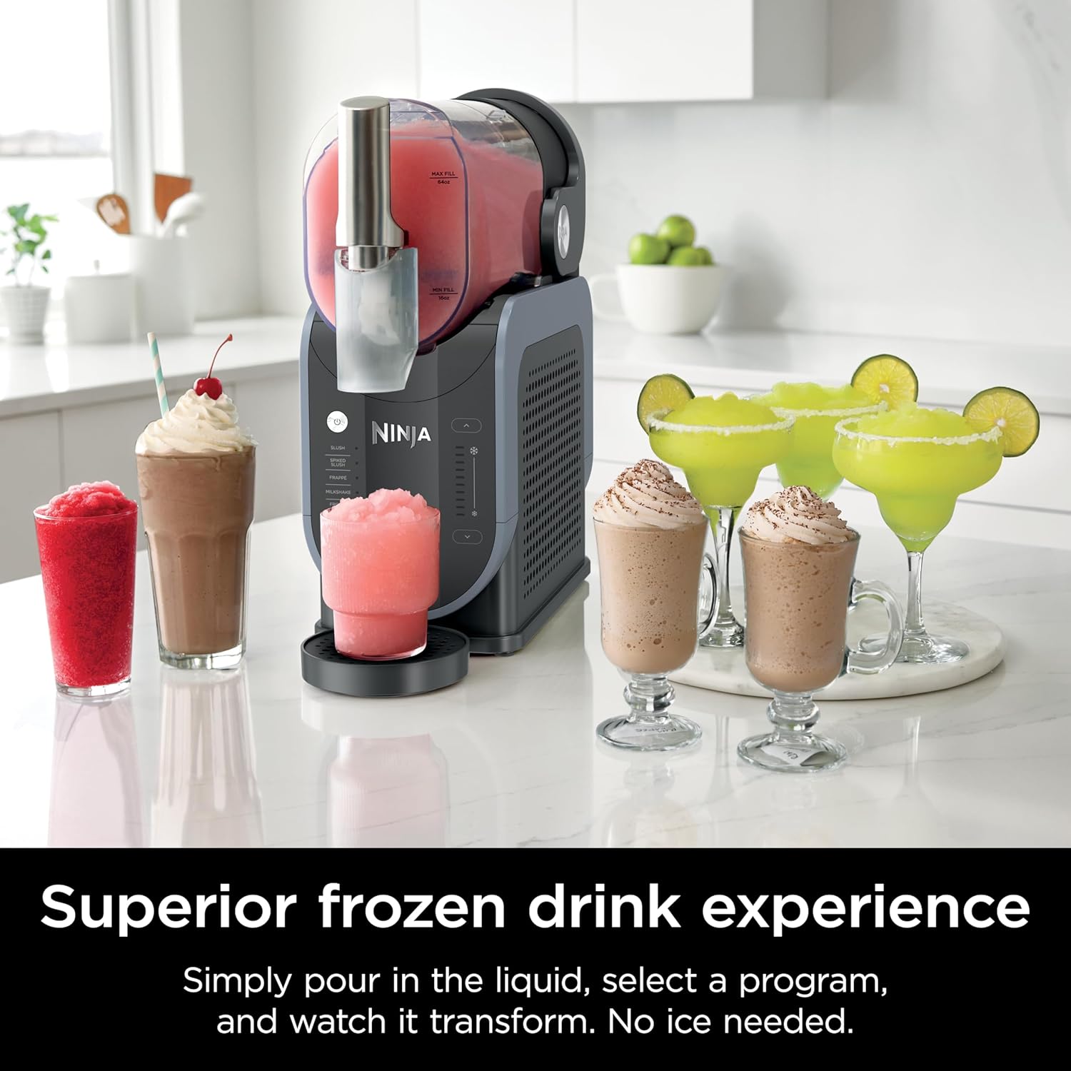 88-Oz Frozen Drink Machine with 5 Presets, Black