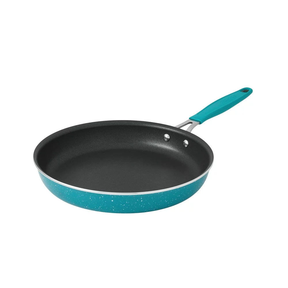 38-Piece Cookware Set with Floral Design, Teal