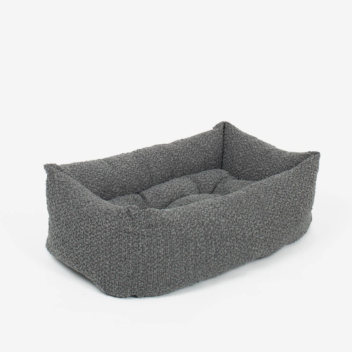 Cozy & Calming Puppy Cage Bed In Granite Bouclé