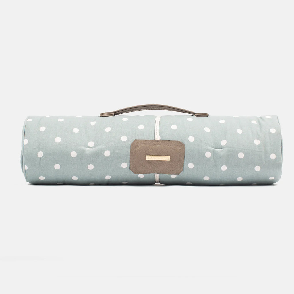 Travel Mat in Duck Egg Spot
