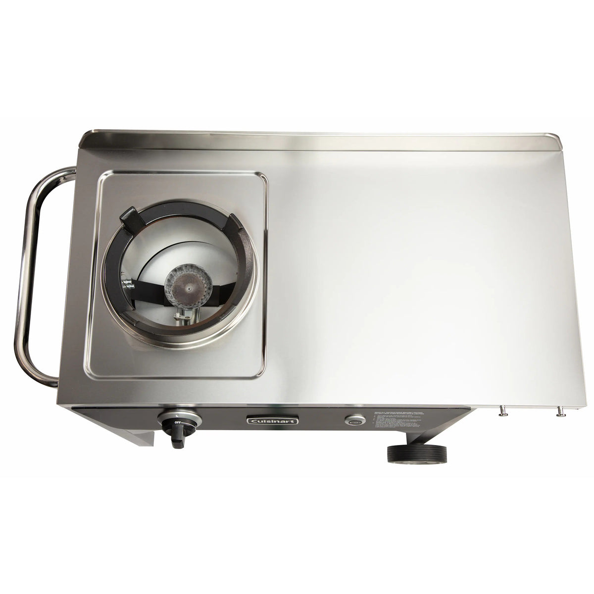 50,000 BTU Propane Outdoor Wok Station with Prep Table and 14-Inch Carbon Steel Wok, Black