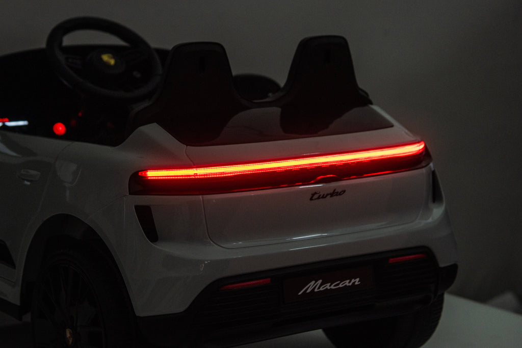 Licensed 24V Porsche Macan Turbo EV Kids Ride On One Seater cars, Rubber Tires, Leather Seat, with RC
