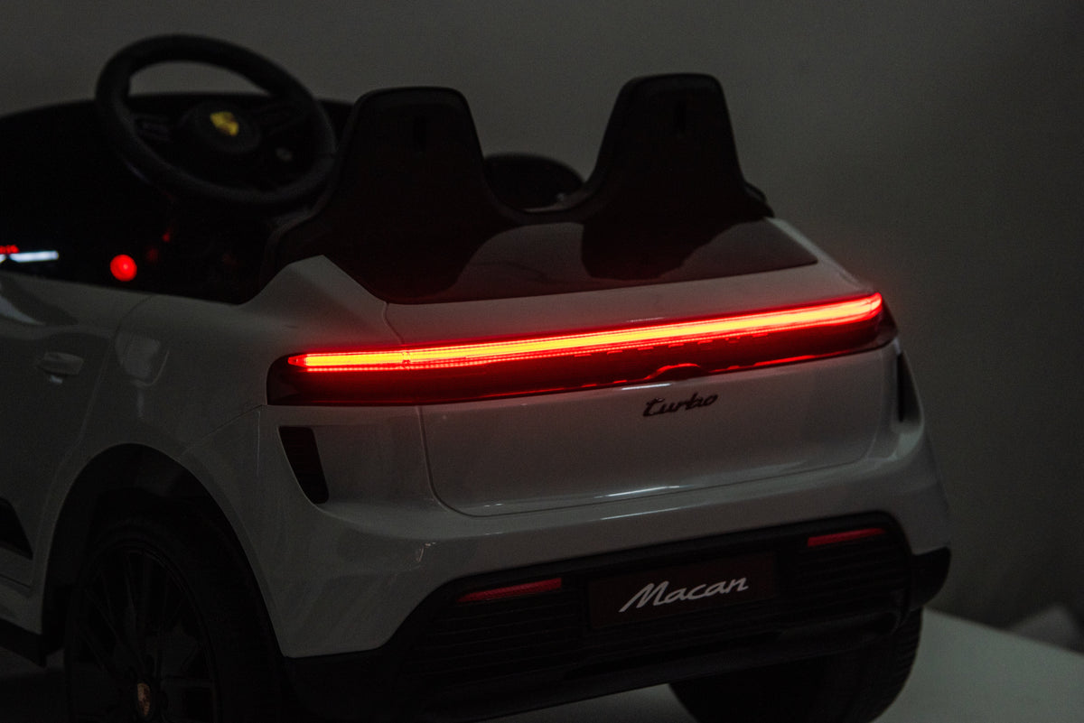Licensed 24V Porsche Macan Turbo EV Kids Ride On One Seater cars, Rubber Tires, Leather Seat, with RC