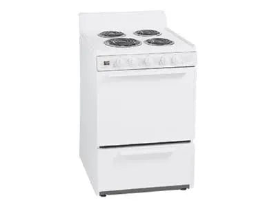 24-Inch Electric Range, White