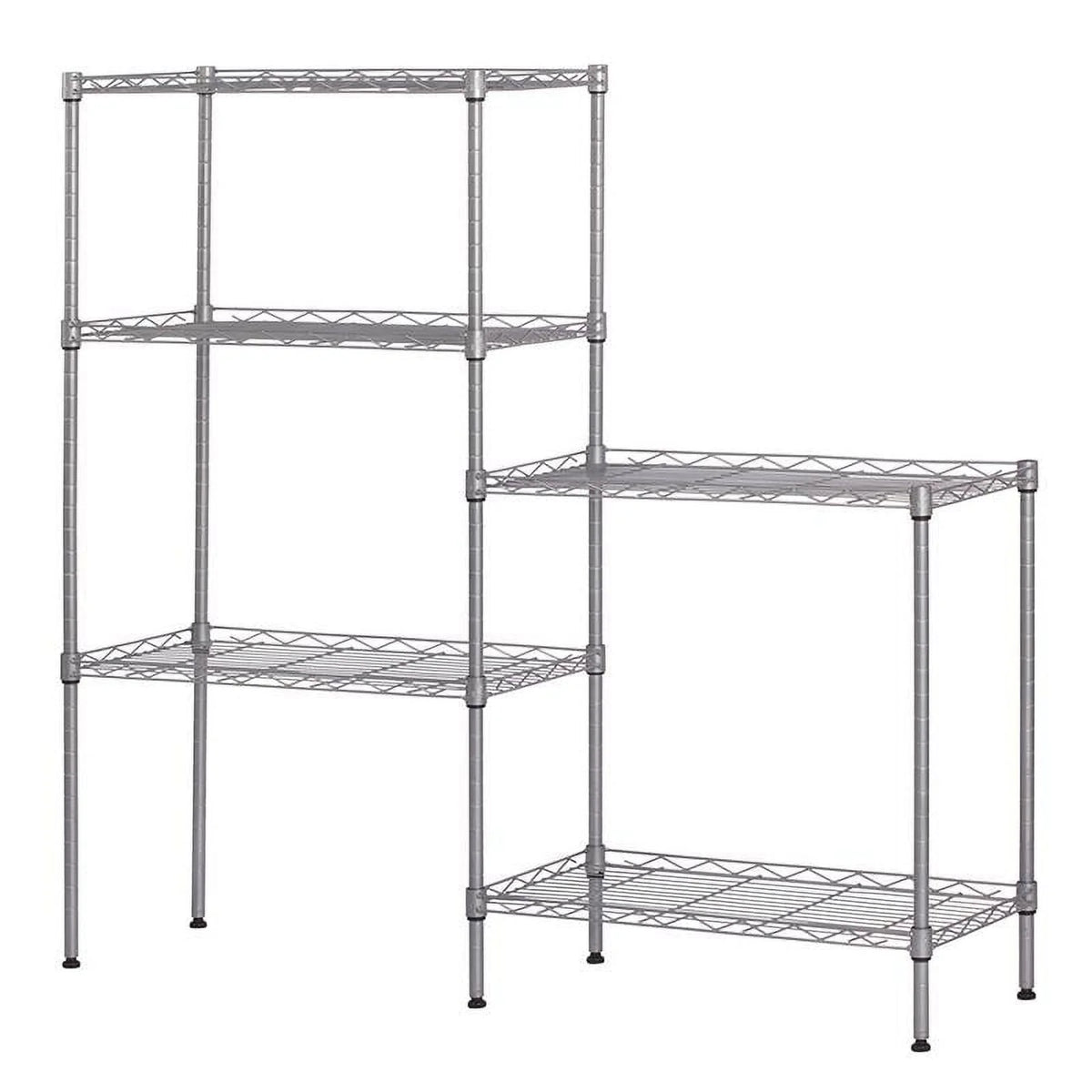 SamyoHome 60"x 22"x 12" Heavy Duty Steel Storage Rack Metal Shelf Wire Shelving, Silver