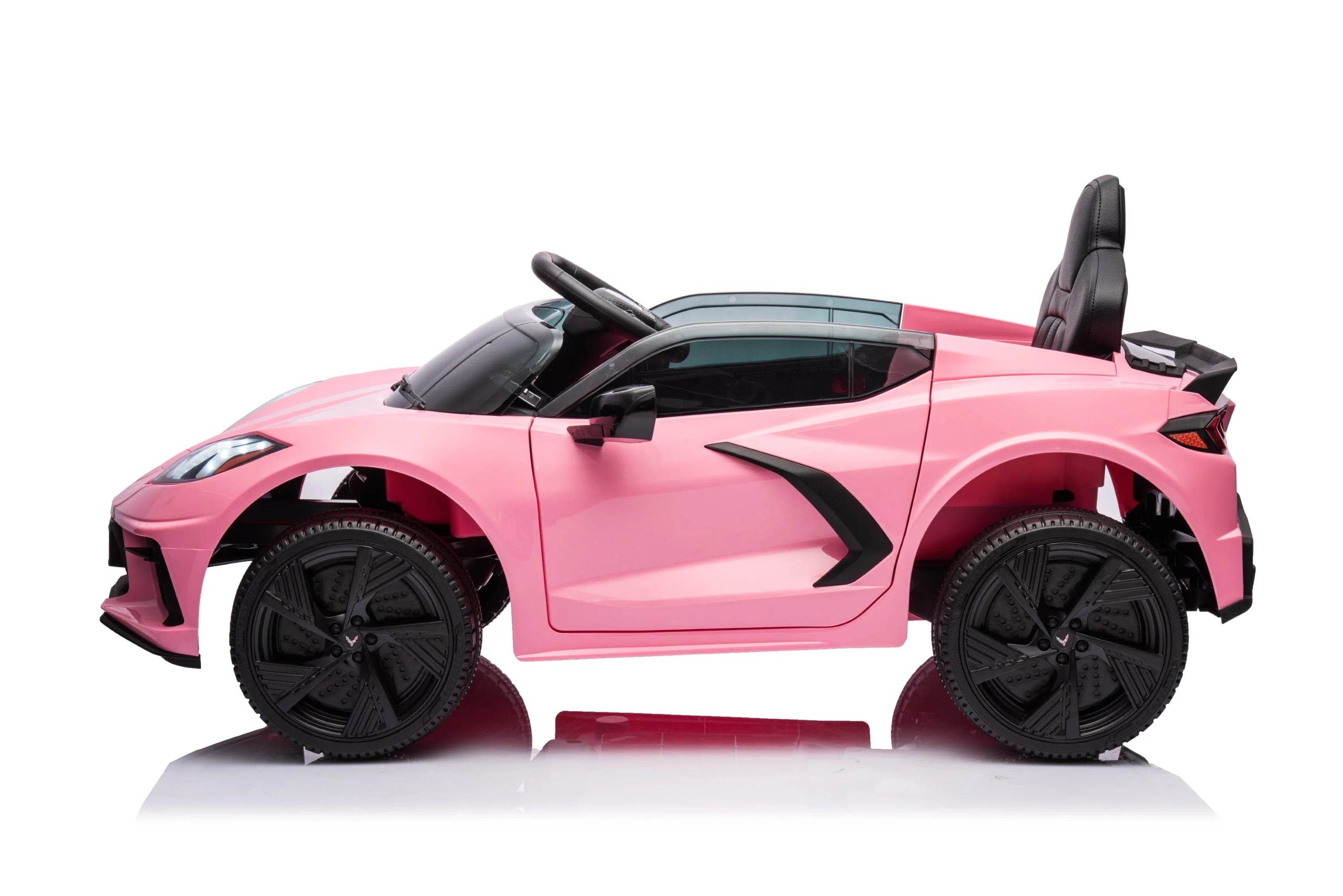 12V Chevrolet Corvette C8 Kids Ride On One Seater Electric Car with RC