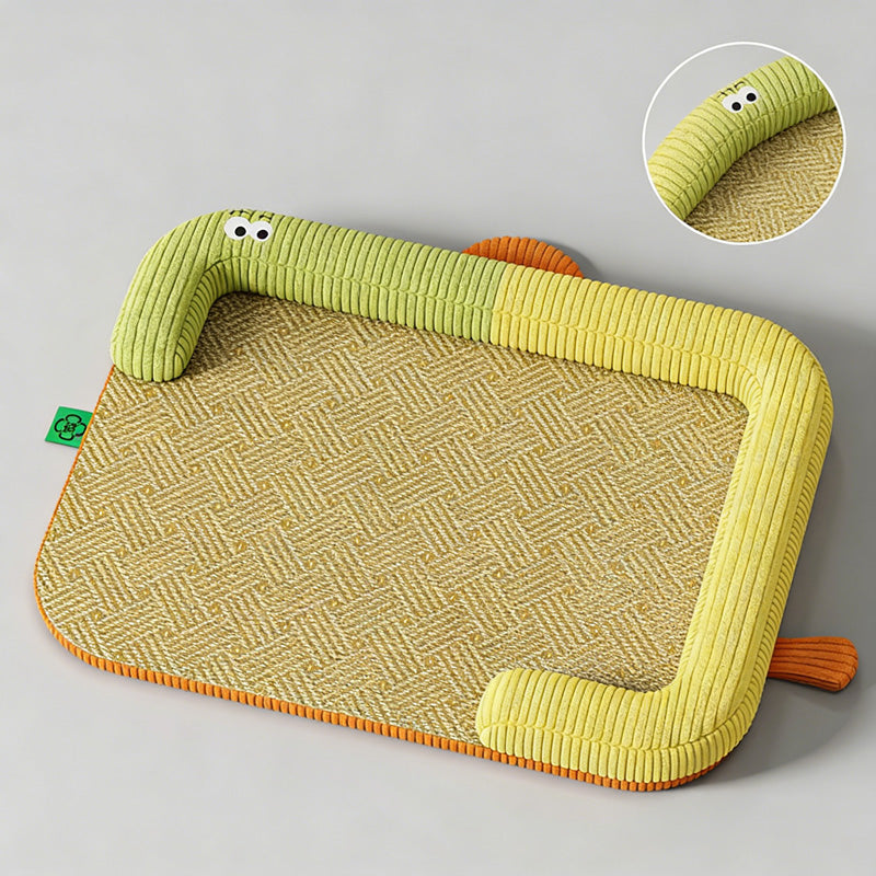 Summer Cooling Rattan Woven Pet Mat