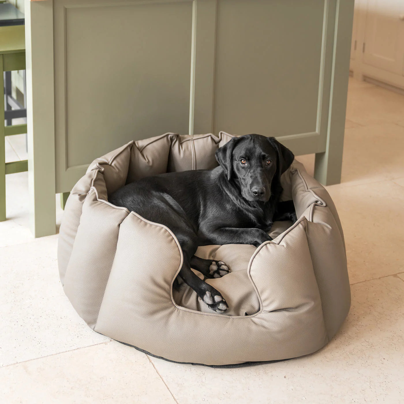 High Wall Bed in Rhino Tough Desert Faux Leather
