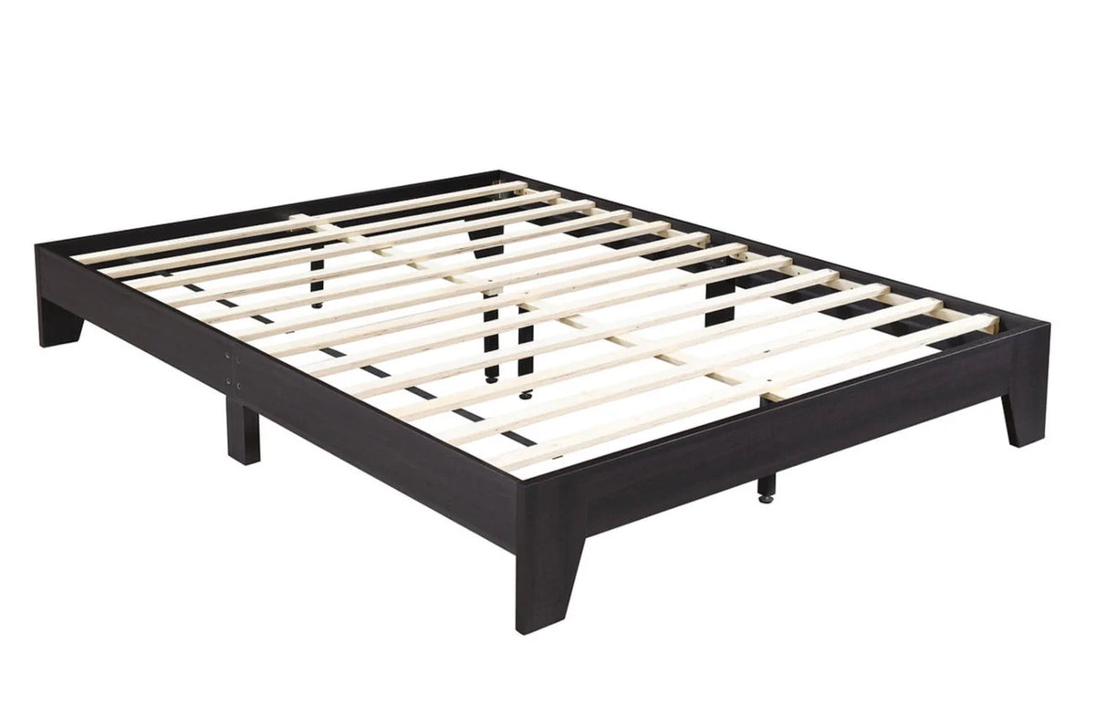 IF 5345 Espresso Wood Low Profile Platform Bed
