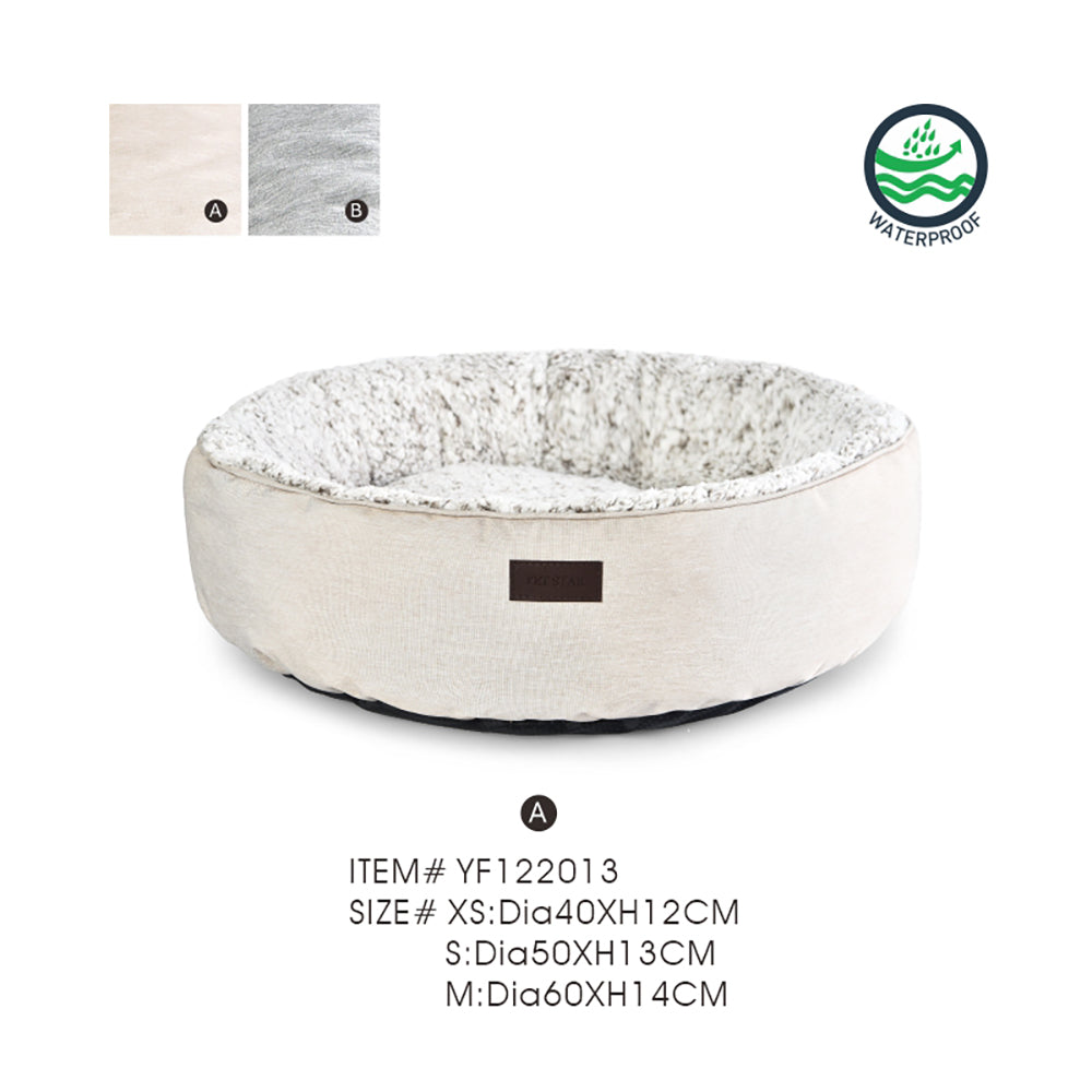 Waterproof Outdoor Dog Bed Oxford Fabric Round Pet Bed