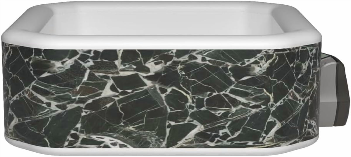 Garvee Inflatable Hot Tub 82.67 x 82.67 x 27.55", for 4-6 Persons, 105 Jets, Marble Design