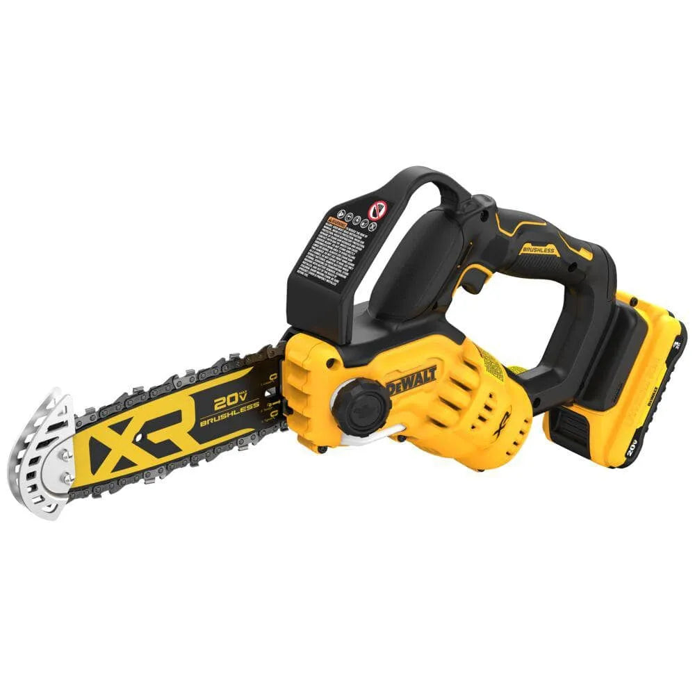 8-Inch 20V Lithium-Ion Cordless Pruning Chainsaw Kit with 3Ah Battery and Charger