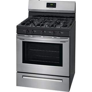 30-Inch 5-Burner Freestanding Gas Range, Stainless Steel