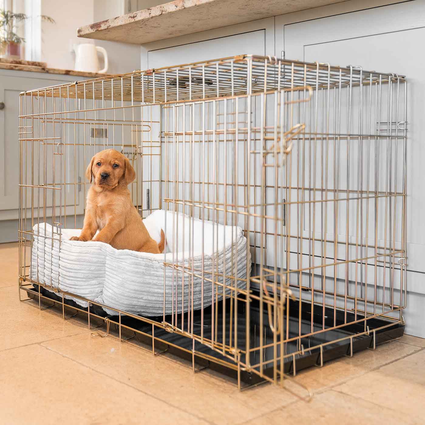 Cozy & Calming Puppy Cage Bed in Essentials Plush