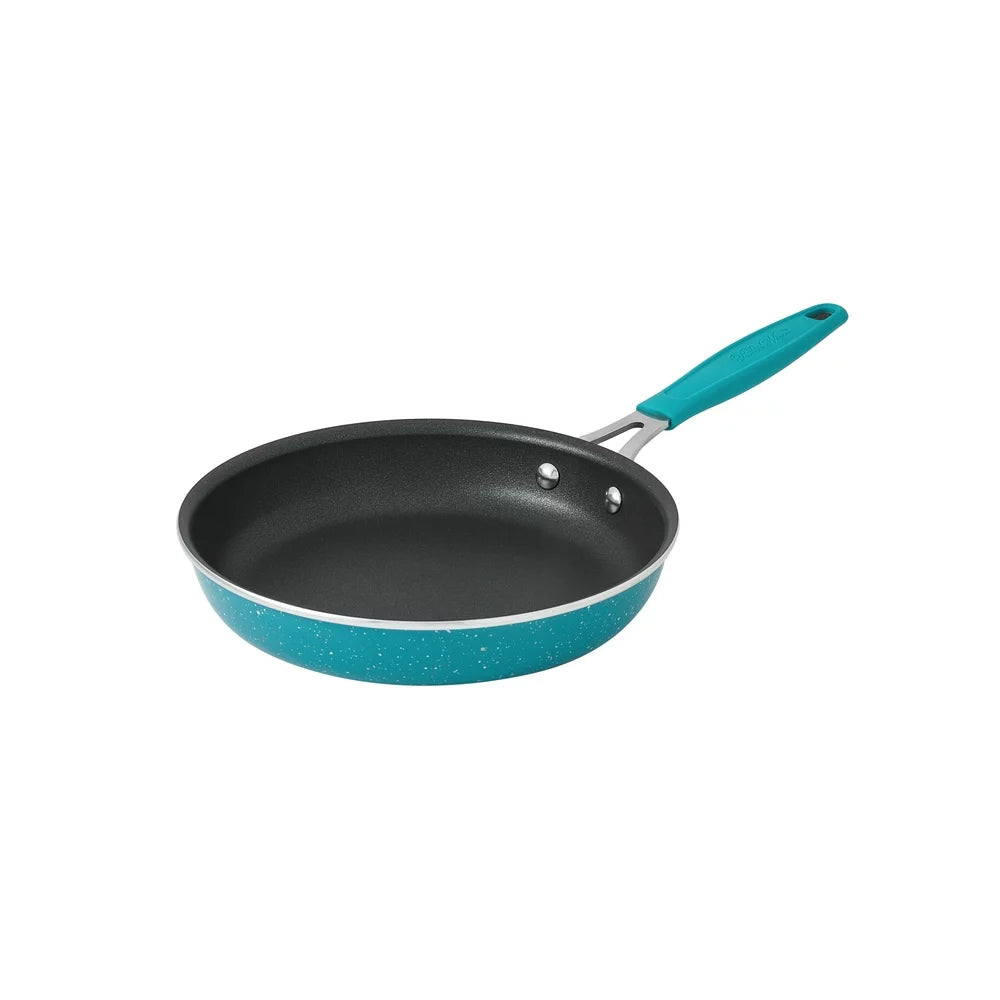 38-Piece Cookware Set with Floral Design, Teal