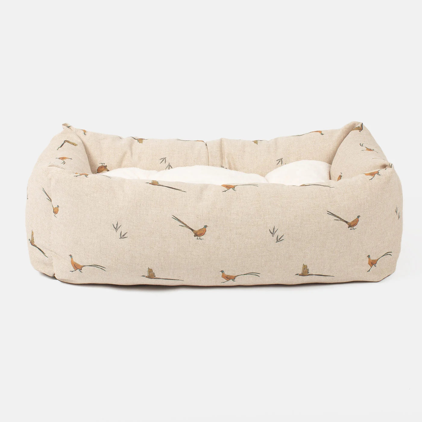 Cozy & Calming Puppy Cage Bed in Woodland Pheasant