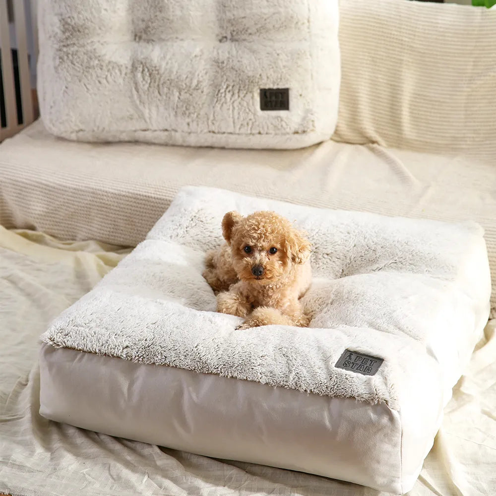 Fluffy Dog Cushion Big Raised Dogs Bed