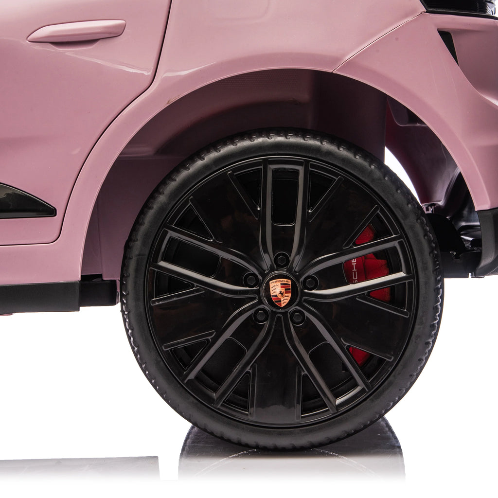 Licensed 24V Porsche Macan Turbo EV Kids Ride On One Seater cars, Rubber Tires, Leather Seat, with RC