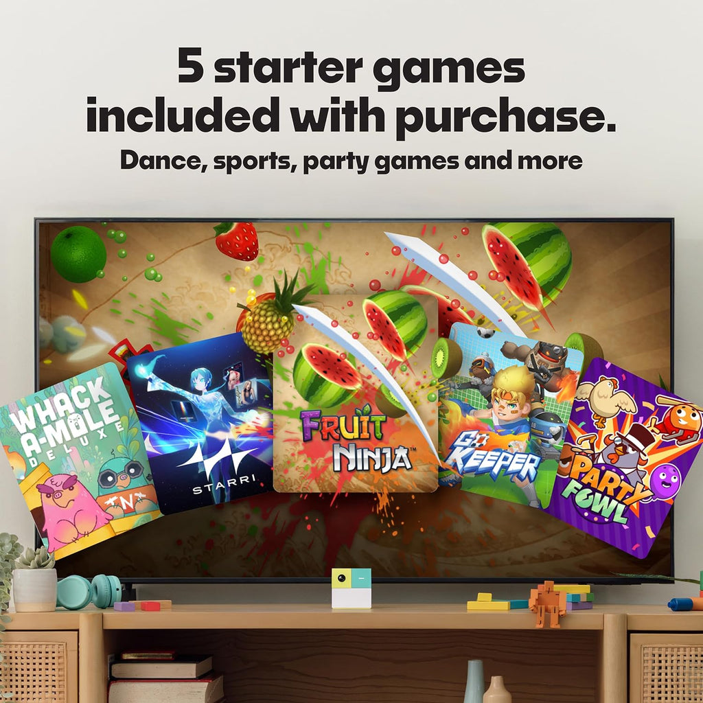 Interactive Indoor Play System for Kids and Families, Motion-Activated Gaming Console with Fun Fitness and Family-Friendly Games