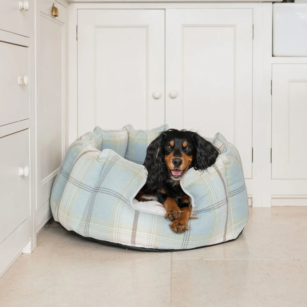High Wall Bed For Dogs in Balmoral Tweed