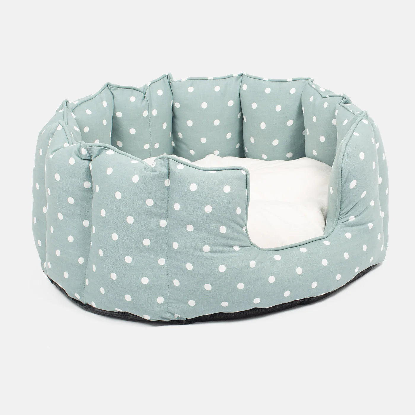 High Wall Bed For Dogs in Spots & Stripes