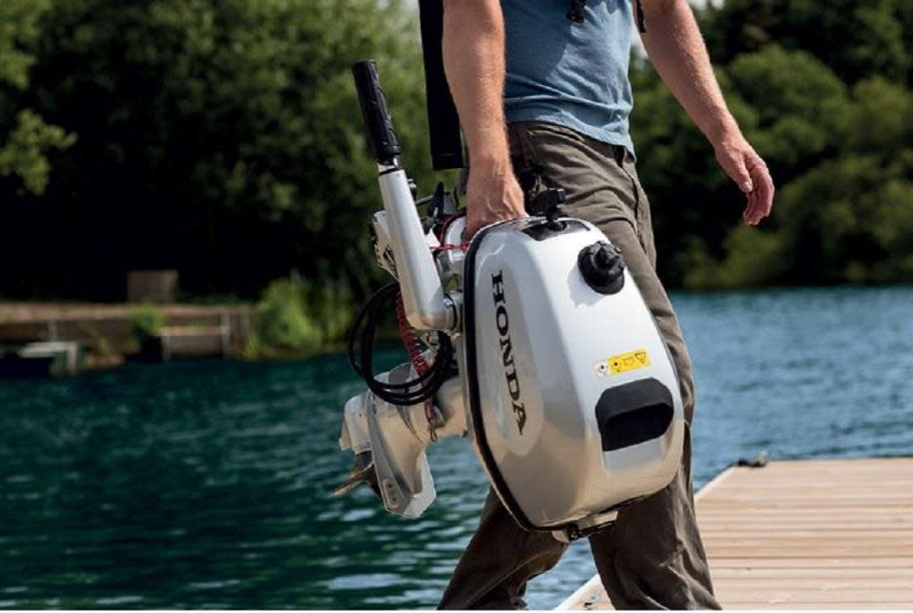 5 HP Outboard Motor with Tiller Handle and 20-Inch Shaft