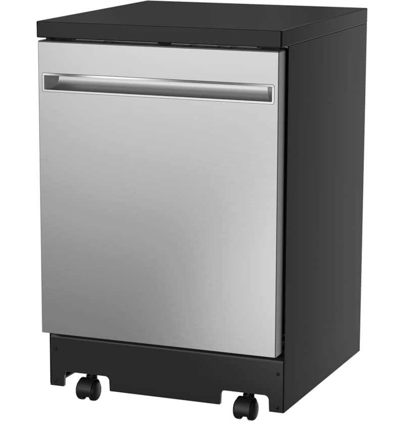 24-Inch Stainless Steel Portable Dishwasher with Sanitize Cycle