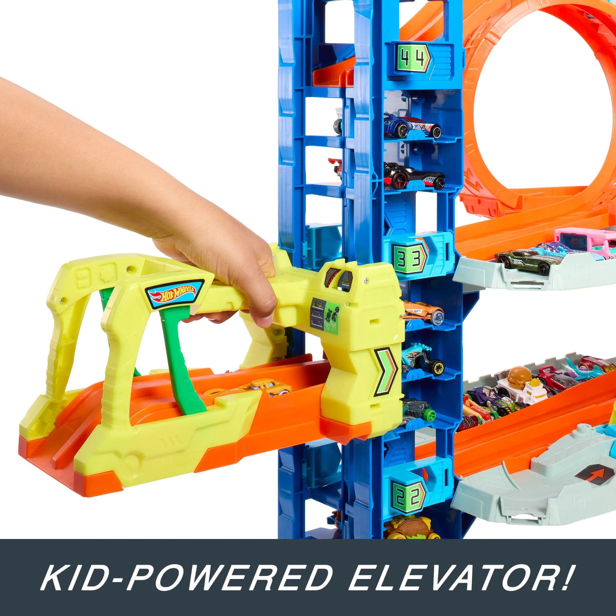 Ultimate Garage Playset with 2 Die-Cast Cars, Storage for 50+ Cars, Ages 4-8