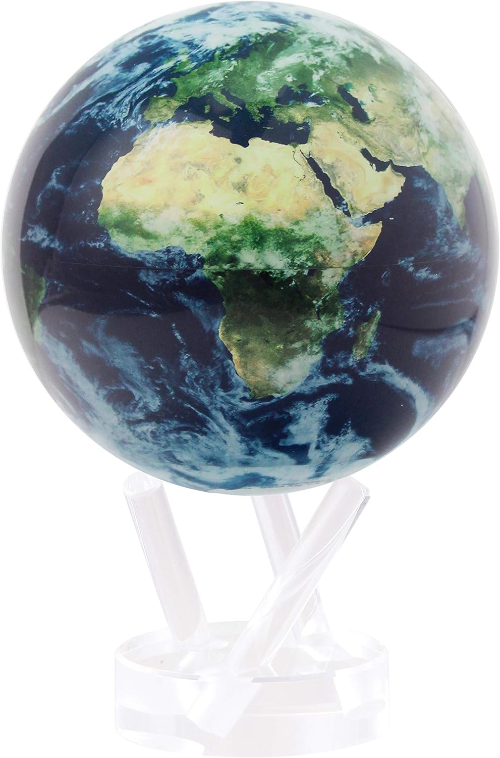 4.5-Inch Self-Rotating Earth Globe with Cloud Design, Light-Powered