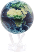 4.5-Inch Self-Rotating Earth Globe with Cloud Design, Light-Powered