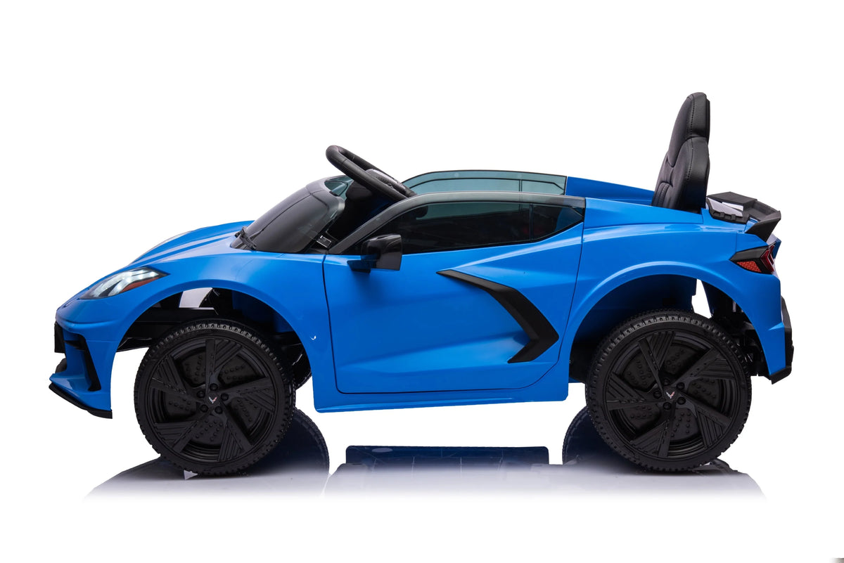 12V Chevrolet Corvette C8 Kids Ride On One Seater Electric Car with RC