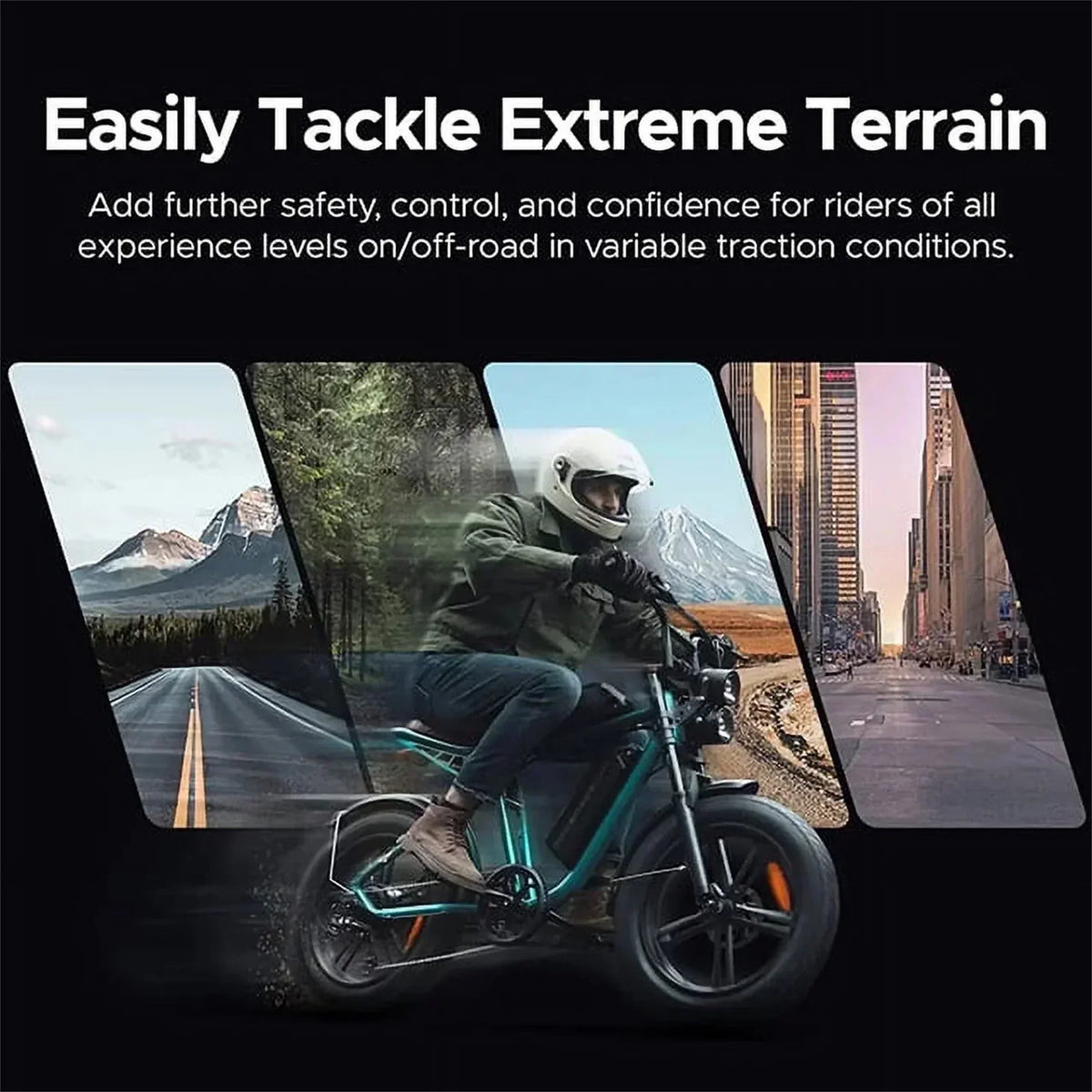1000W Retro-Style Electric Bike for Adults, 28MPH, 94-Mile Range, 20 x 4.0 Fat Tires, Full Suspension, UL Certified