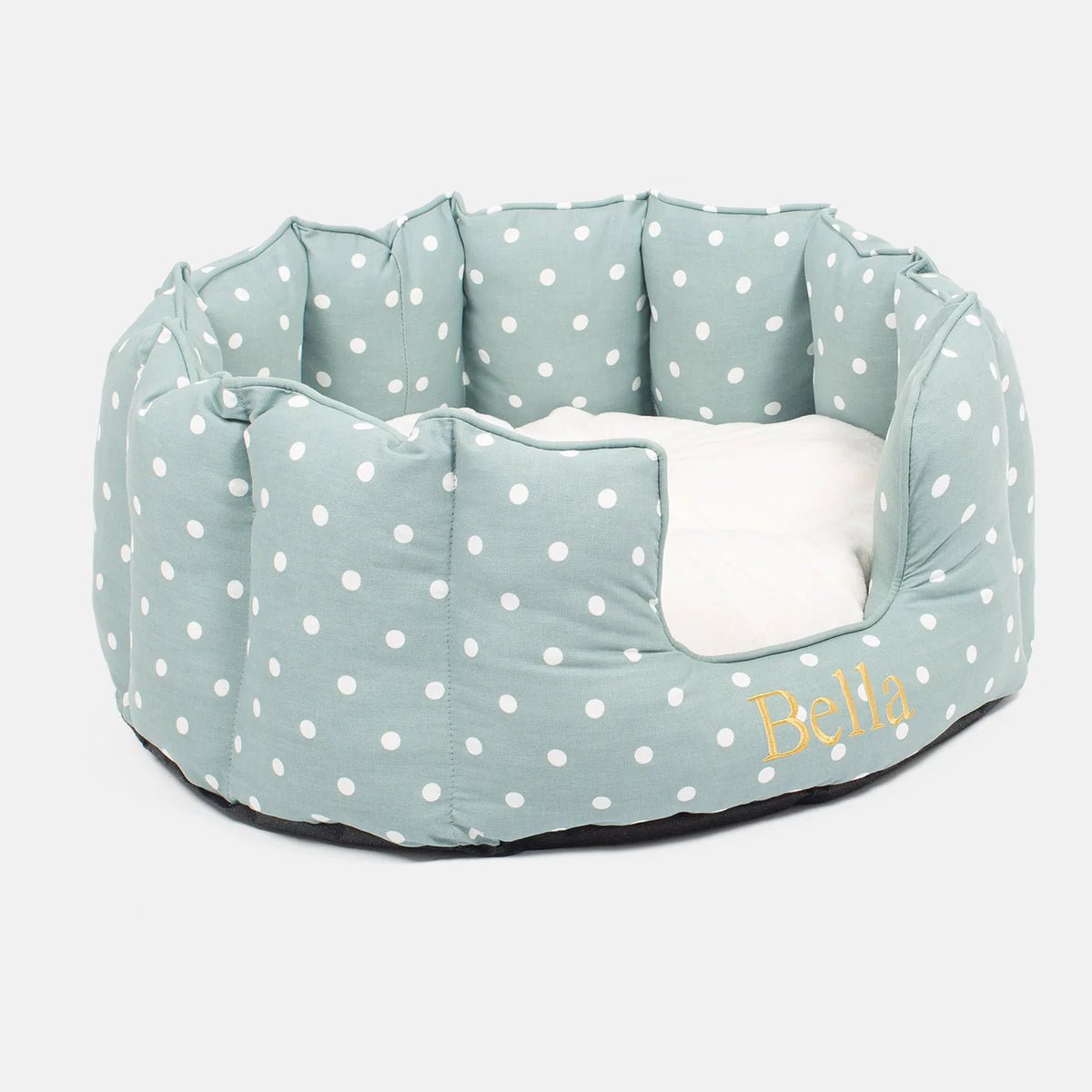 High Wall Bed For Dogs in Spots & Stripes
