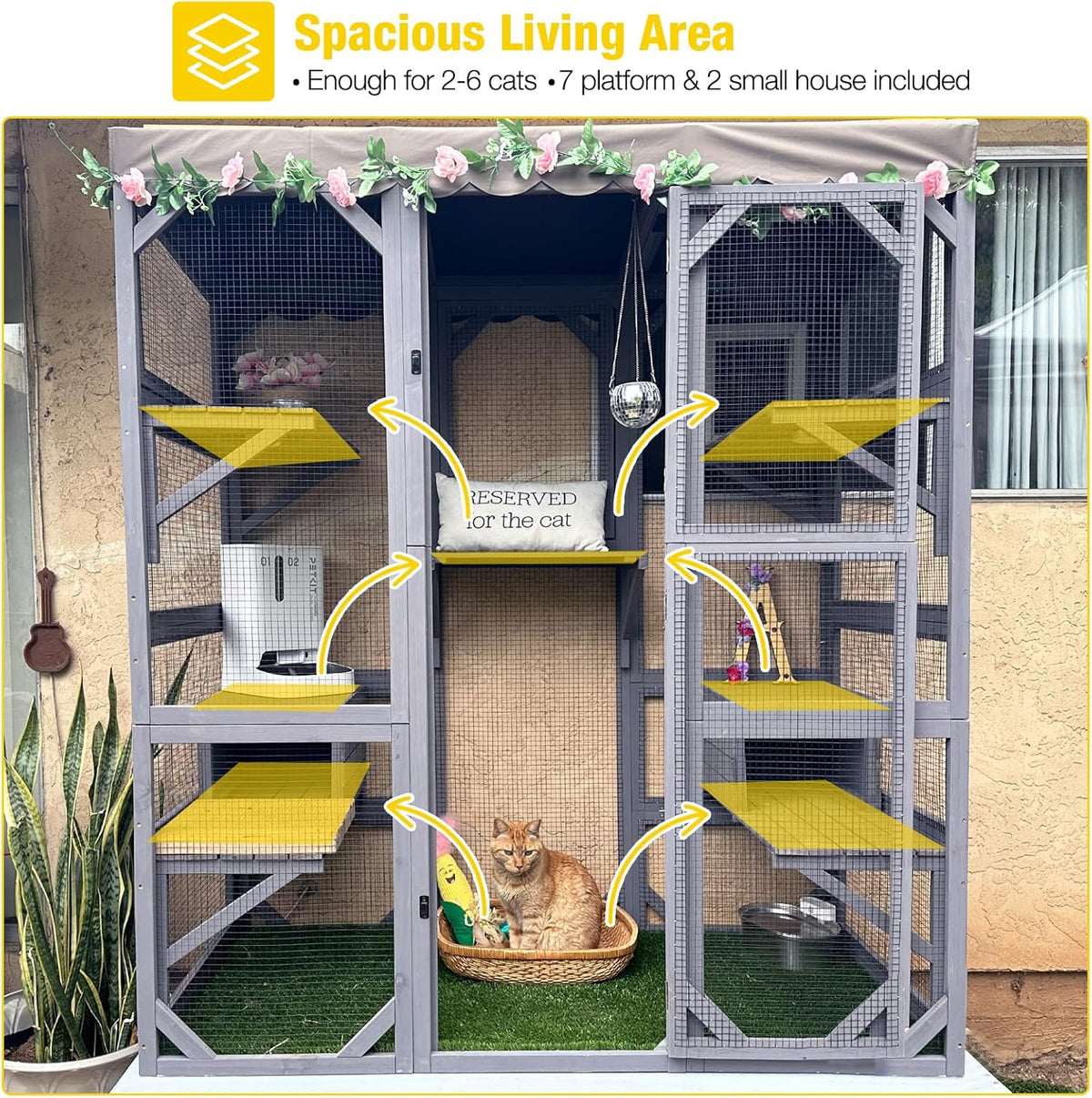 Large Walk-In Outdoor Cat Enclosure