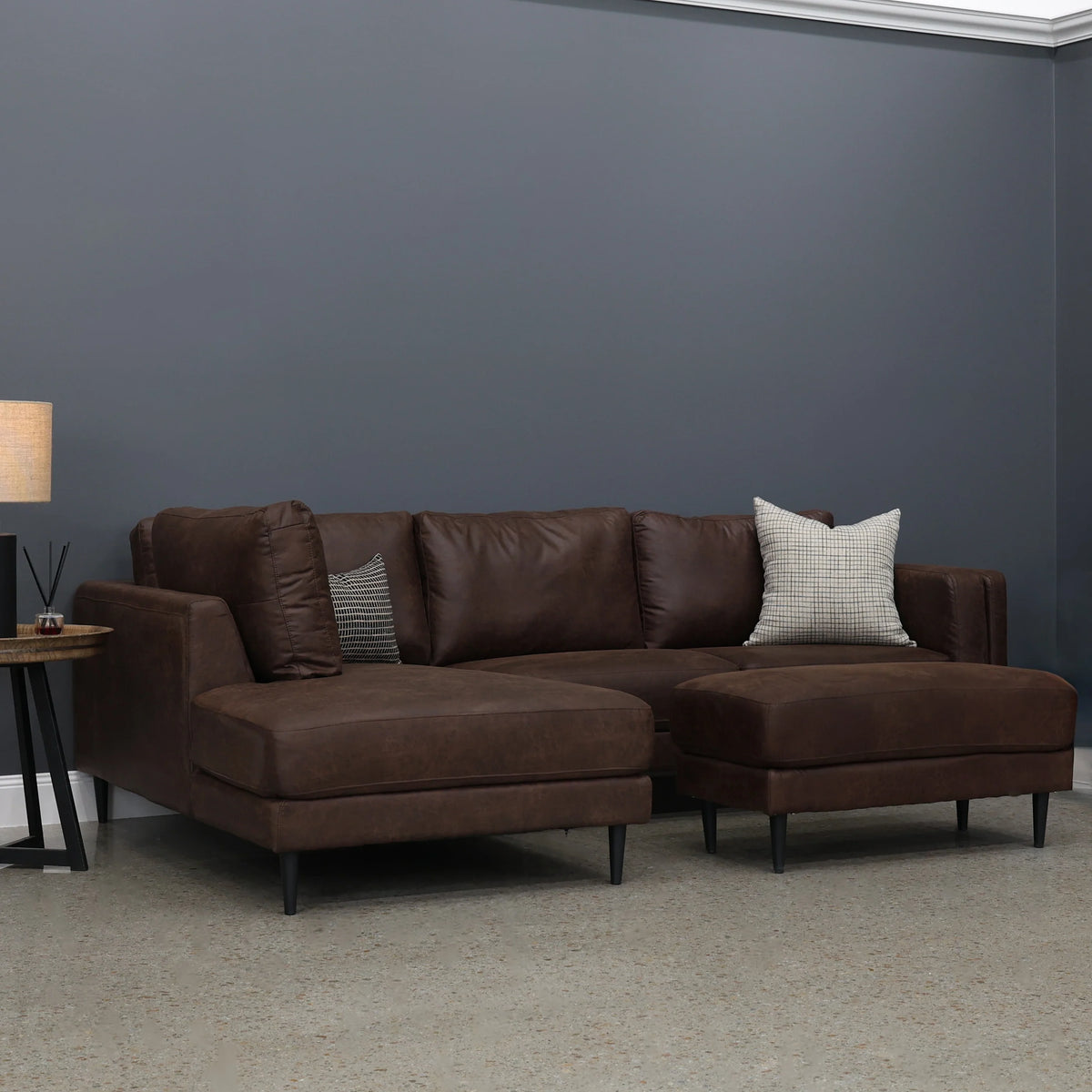 Canberra Sofa Chaise Highland Chestnut